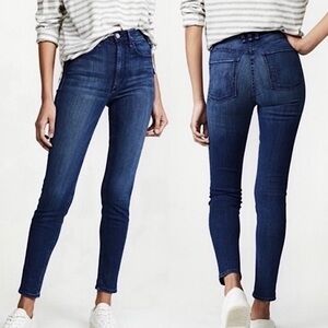 MCGUIRE Mid Rise Distressed Newton Ankle Skinny Jeans